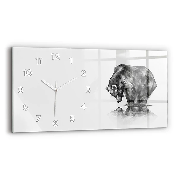 Horizontale Uhr mit motiv Zeichnender Bär
