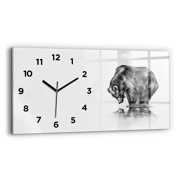 Horizontale Uhr mit motiv Zeichnender Bär