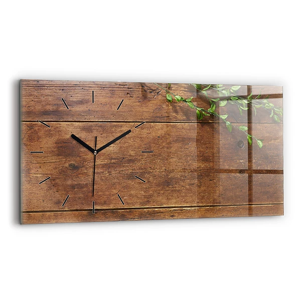 Horizontale Uhr Rustikales Holz
