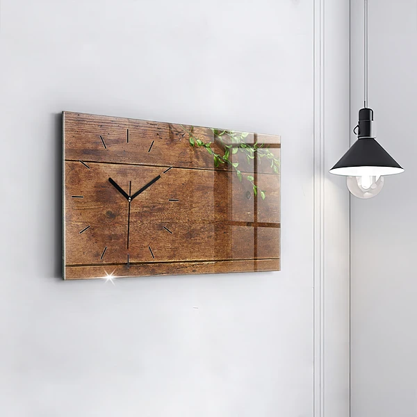 Horizontale Uhr Rustikales Holz
