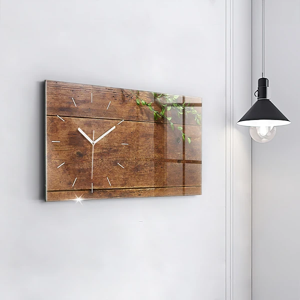 Horizontale Uhr Rustikales Holz