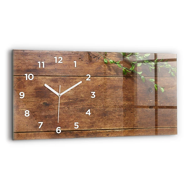 Horizontale Uhr Rustikales Holz