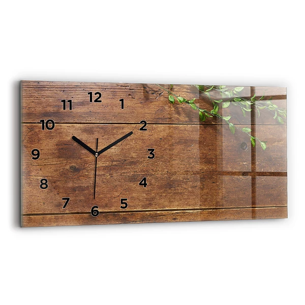 Horizontale Uhr Rustikales Holz