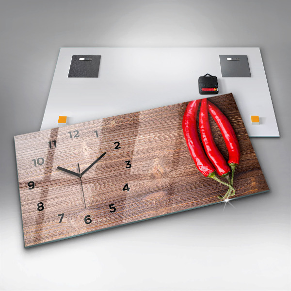 Horizontale Uhr Paprika