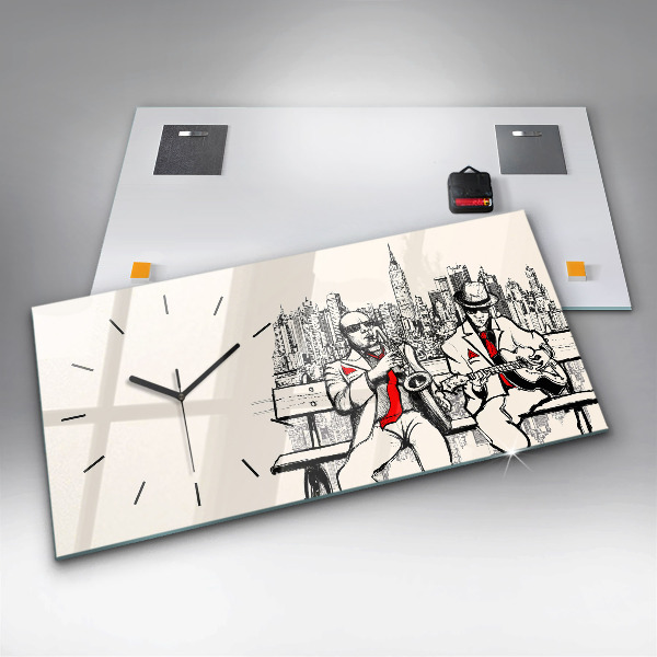 Horizontale Uhr mit motiv Jazz in New York