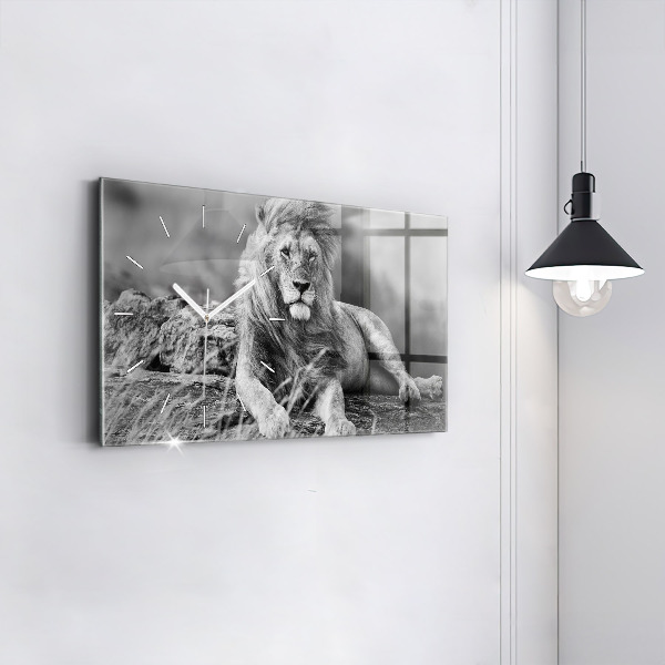 Horizontale Uhr Abstrakt - Löwe