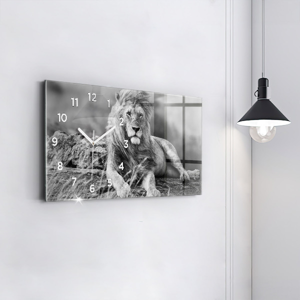 Horizontale Uhr Abstrakt - Löwe