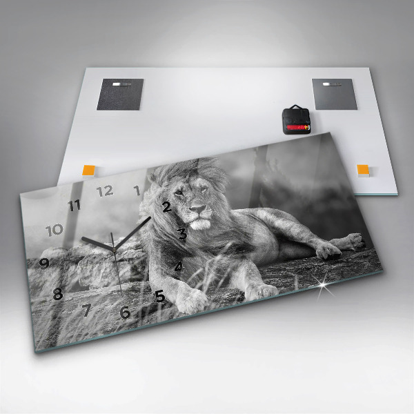 Horizontale Uhr Abstrakt - Löwe