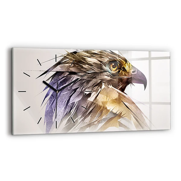 Horizontale Uhr Raubvogel