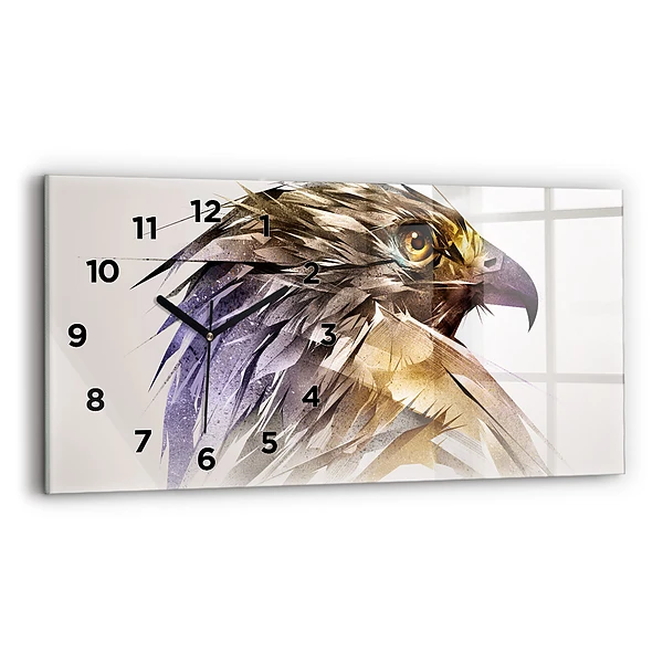 Horizontale Uhr Raubvogel