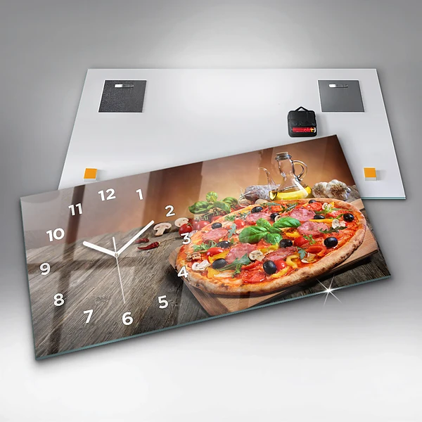 Horizontale Uhr mit motiv Kulinarisches Herz von Italien