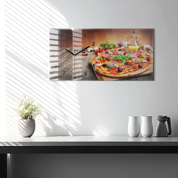 Horizontale Uhr mit motiv Kulinarisches Herz von Italien