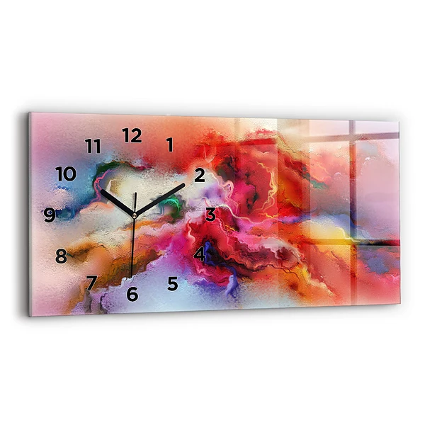 Horizontale Uhr Verschüttete Farbe