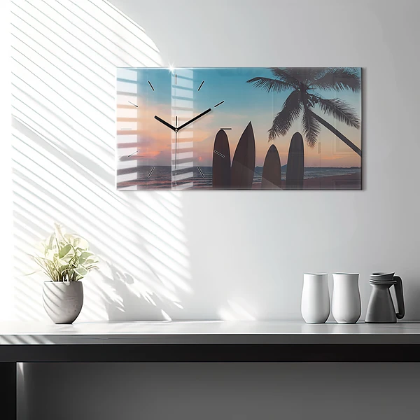Horizontale Uhr Surfen am Strand
