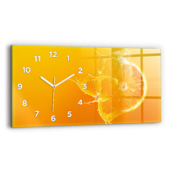 Horizontale Uhr mit motiv Orange