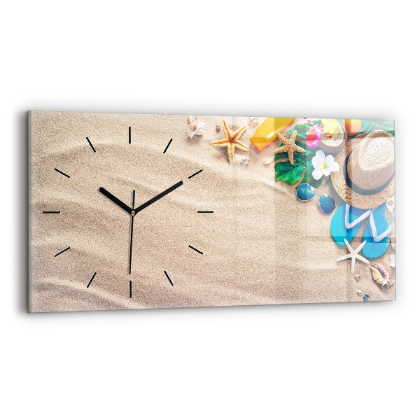 Horizontale Uhr mit motiv Urlaubs-Accessoires