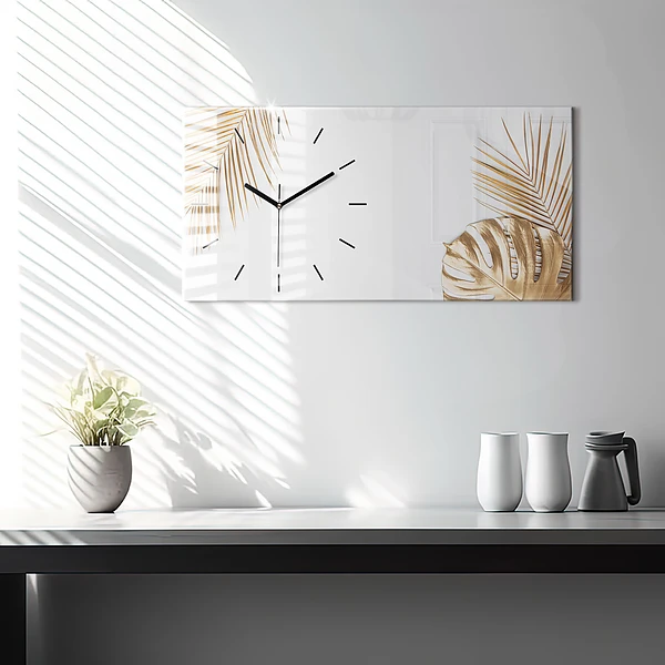 Horizontale Uhr mit motiv Tropische Blätter