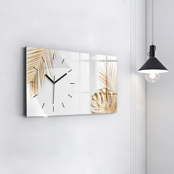 Horizontale Uhr mit motiv Tropische Blätter