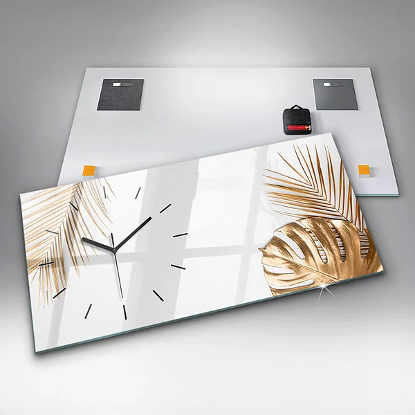 Horizontale Uhr mit motiv Tropische Blätter