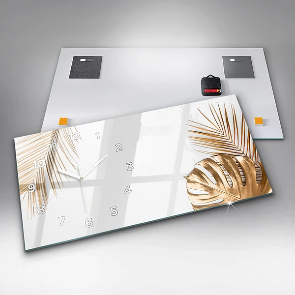 Horizontale Uhr mit motiv Tropische Blätter