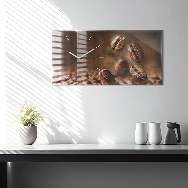 Horizontale Uhr Kaffeebohnen