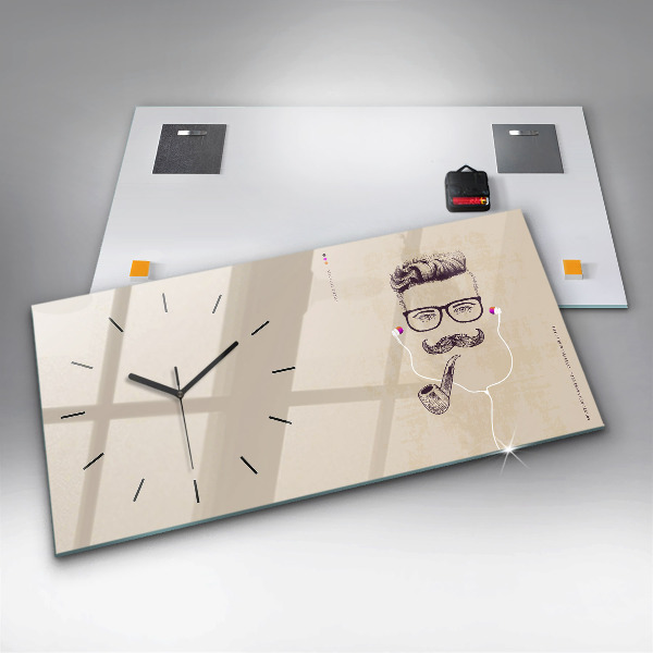 Horizontale Uhr Mann mit Pfeife