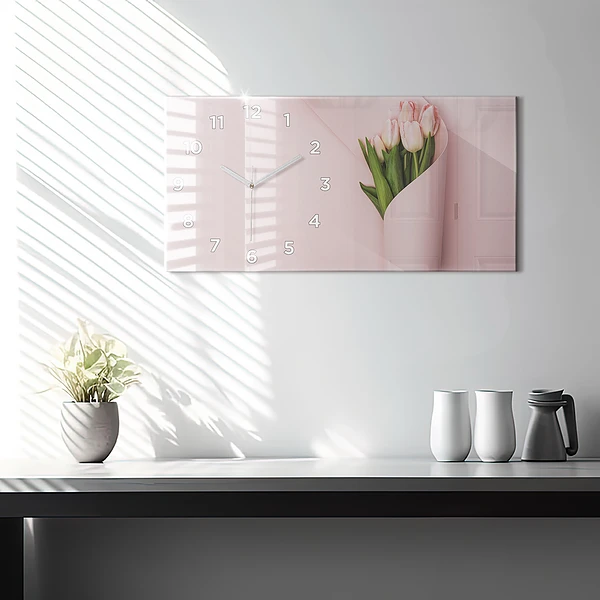 Horizontale Uhr mit motiv Blumenstrauß