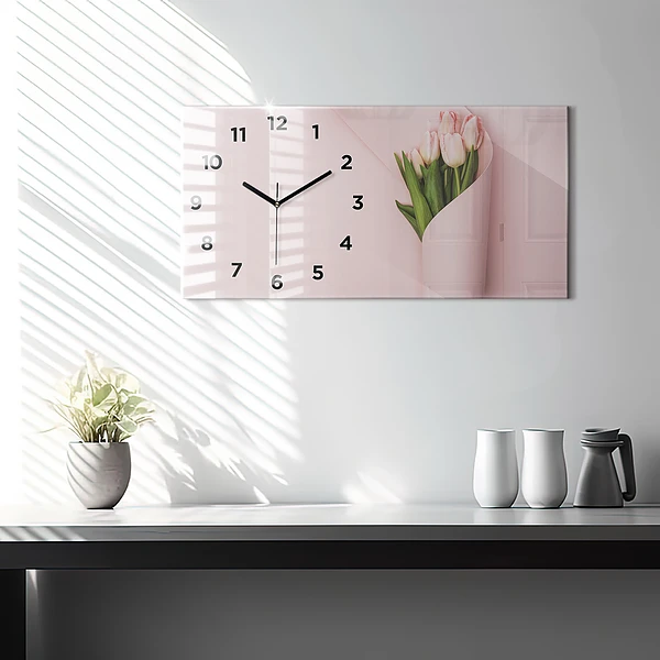 Horizontale Uhr mit motiv Blumenstrauß