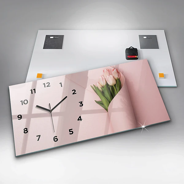 Horizontale Uhr mit motiv Blumenstrauß