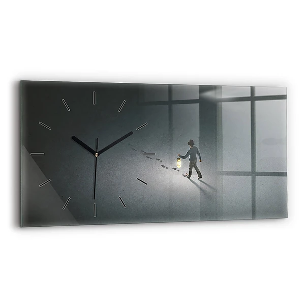 Horizontale Uhr Wanderer in der Dunkelheit