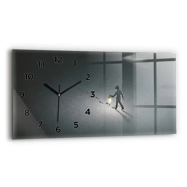 Horizontale Uhr Wanderer in der Dunkelheit