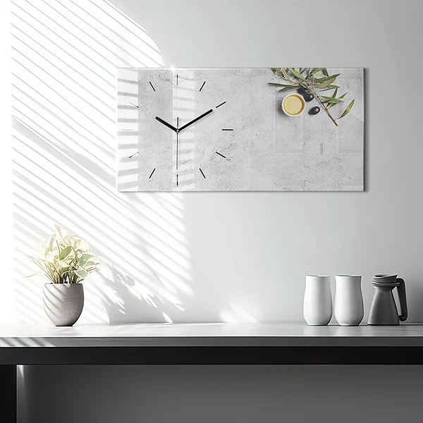 Horizontale Uhr Minimalistische Oliven