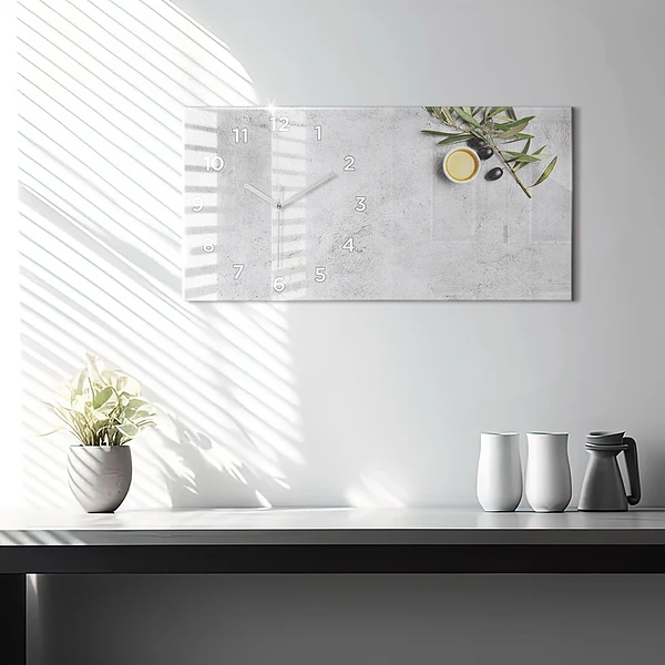 Horizontale Uhr Minimalistische Oliven