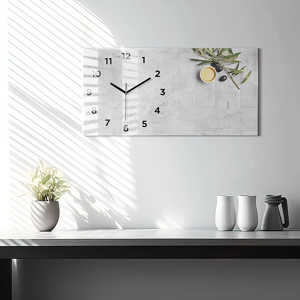 Horizontale Uhr Minimalistische Oliven