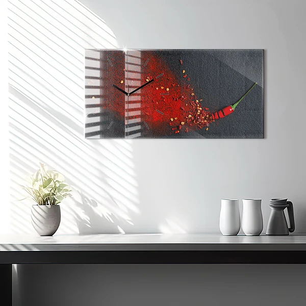 Horizontale Uhr mit motiv Rotes Gewürz