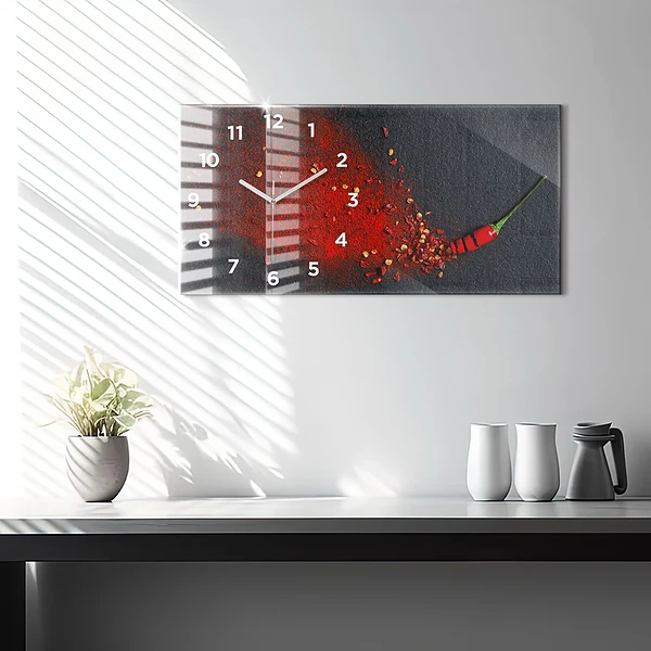 Horizontale Uhr mit motiv Rotes Gewürz