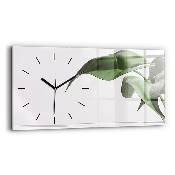 Horizontale Uhr Abstrakte Blätter