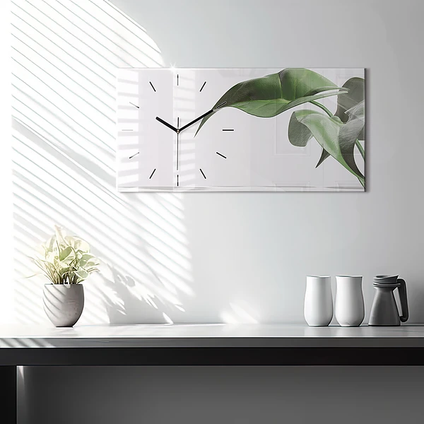 Horizontale Uhr Abstrakte Blätter