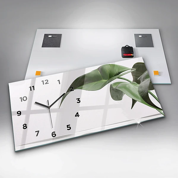 Horizontale Uhr Abstrakte Blätter