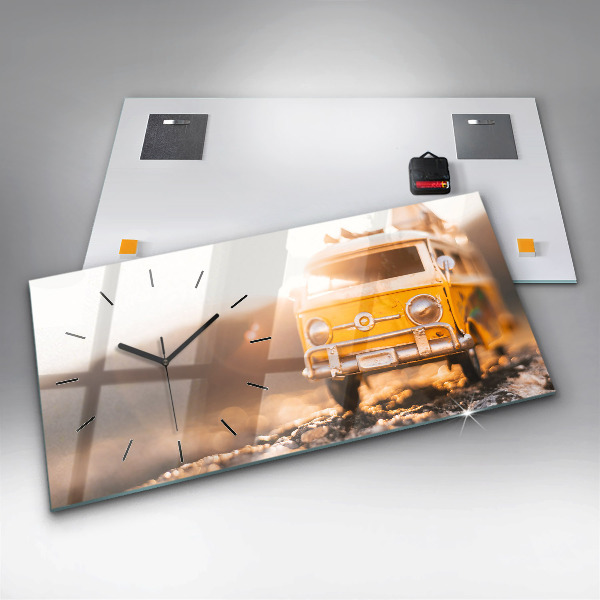 Horizontale Uhr mit motiv Auto im Urlaub