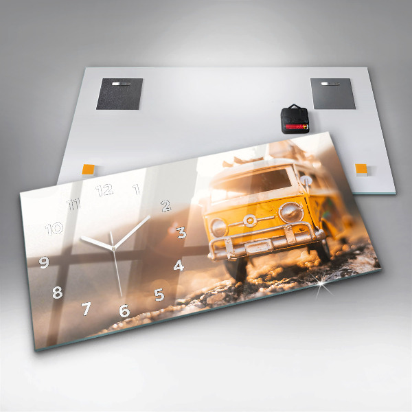 Horizontale Uhr mit motiv Auto im Urlaub