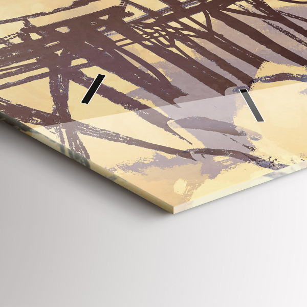 Horizontale Uhr mit motiv Mann auf einer alten Brücke