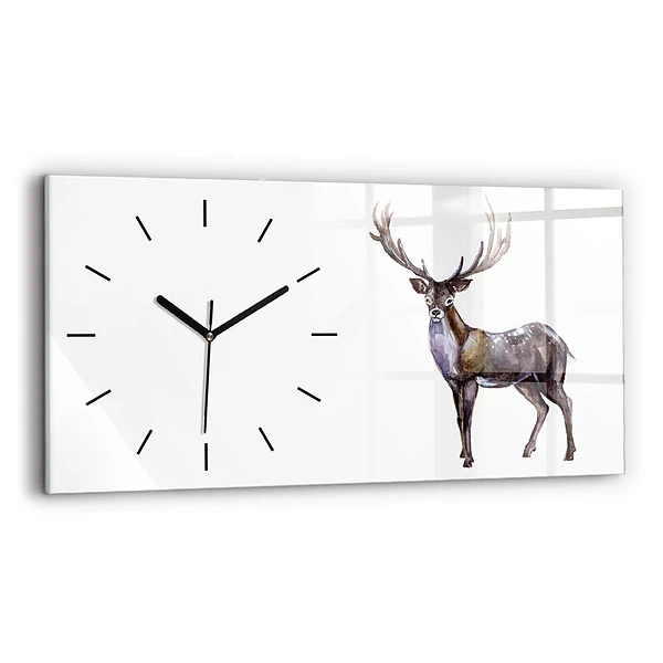 Horizontale Uhr mit motiv Hirsch König des Waldes