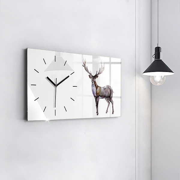 Horizontale Uhr mit motiv Hirsch König des Waldes
