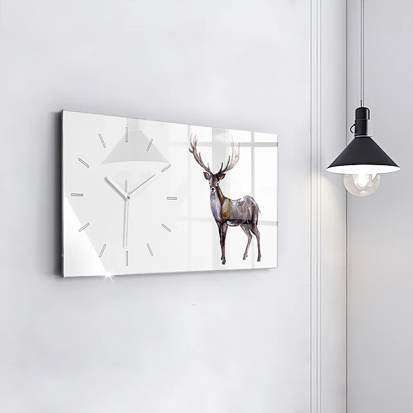 Horizontale Uhr mit motiv Hirsch König des Waldes