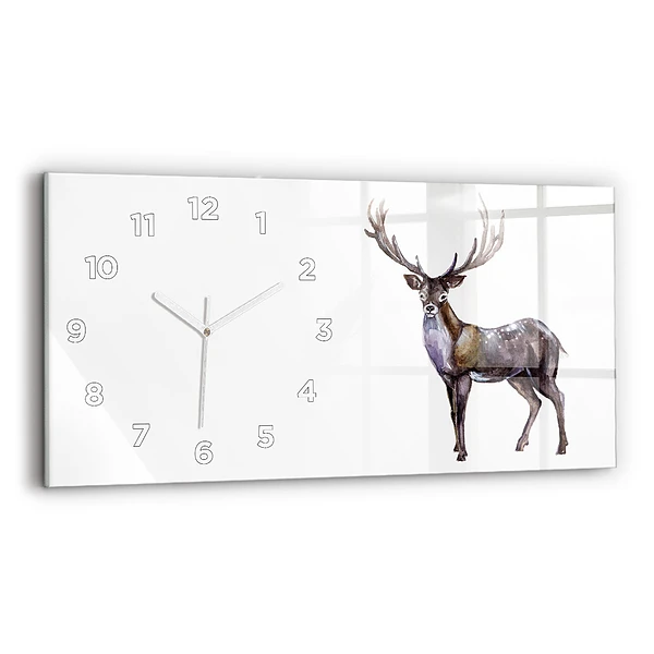 Horizontale Uhr mit motiv Hirsch König des Waldes