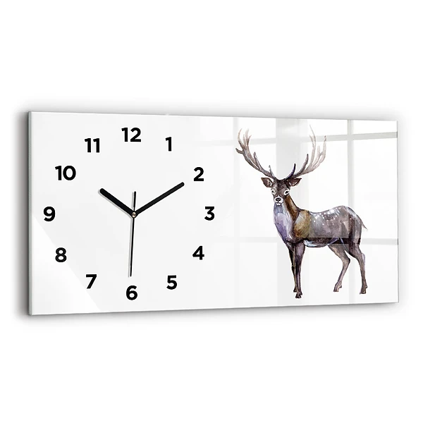 Horizontale Uhr mit motiv Hirsch König des Waldes