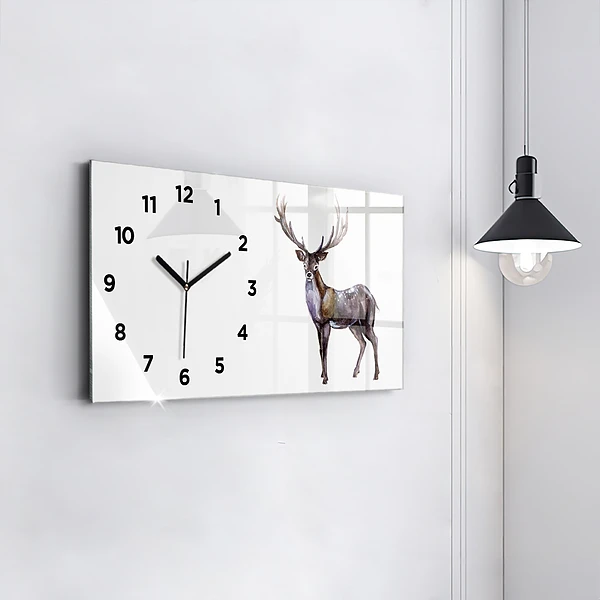 Horizontale Uhr mit motiv Hirsch König des Waldes