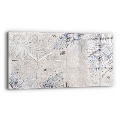 Horizontale Uhr mit motiv Palmenblatt