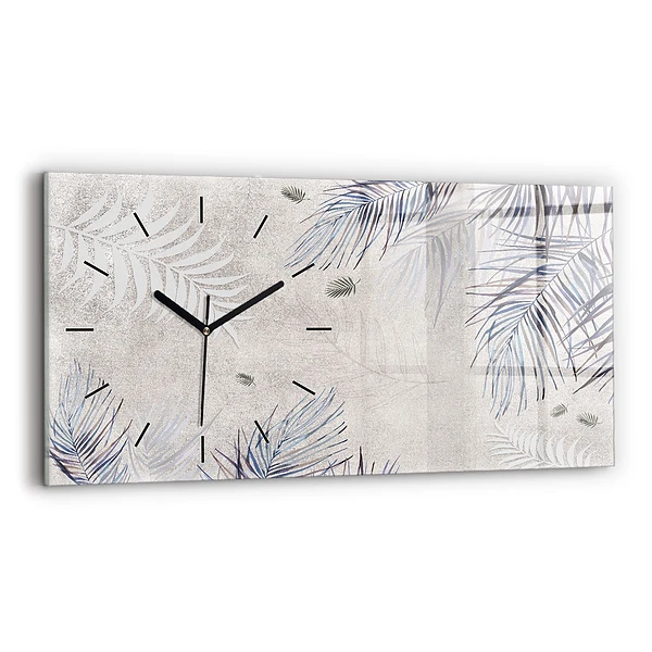 Horizontale Uhr mit motiv Palmenblatt